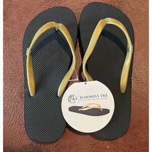 Harmony 783 Conductive Flip Flops Black Gold Grounding Shoes W5